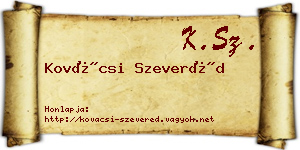 Kovácsi Szeveréd névjegykártya